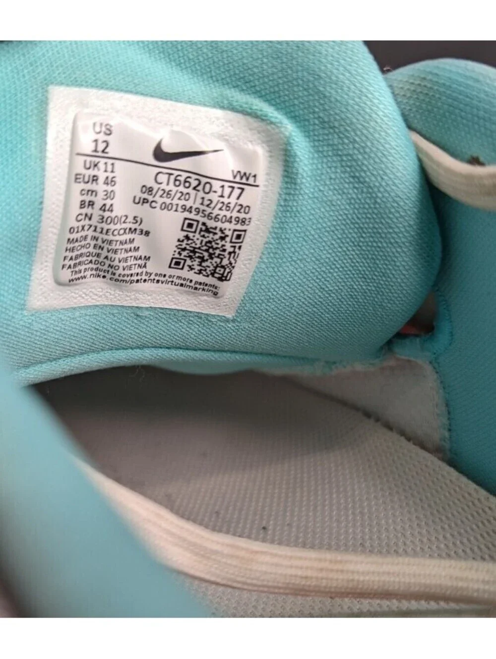 Nike React Infinity Pro Golf Shoes South Beach Koepka CT6620 Mens 12 WHITE TEAL
